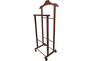 NEW MOTTINOX Appendiabiti Indossatore Porta Abiti in legno Noce Servo Muto per camera