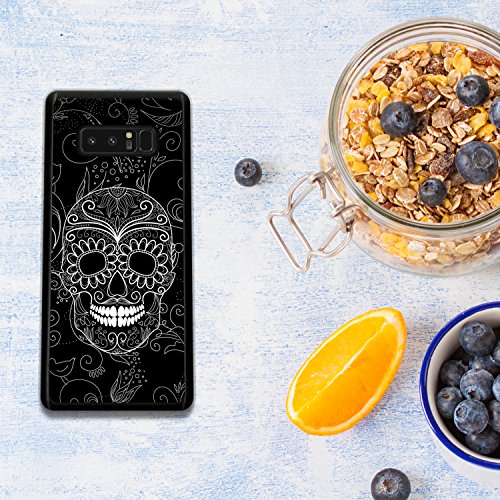 WoowCase Funda Samsung Galaxy Note 8   Samsung Galaxy Note 8   Funda Silicona Gel Flexible Calavera de Az  car 2  Carcasa Case TPU Silicona - Negro