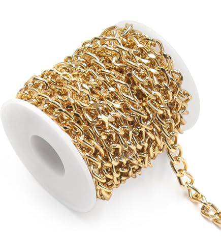 Vintageparts Gliederkette 45cm - Edelstahl Kette Schmuck DIY