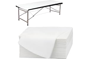 CAAGGMM lakan för engångsbruk, 100 stycken 80 x 180 cm fleecelakan, engångs massagesäng överdrag sängkläder, en massagedyna