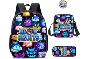 AII Lover 3Pcs Anime Game Backpack Set with Stickers,16in 3D Printed Cartoon School Bags for Elementary and Middle School Students and Game Fans Teens Birthday Gift.
