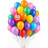 Renkli Balon 50 Li Karışık Renk Parti Doğum G&uuml;n&uuml; Kutlama &Ouml;zel G&uuml;nler