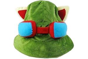 thematys Gorra Teemo para Fans de LoL - Sombrero de Héroe de Videojuego Premium, Perfecto para Cosplay, Carnaval & Halloween, Diseño Unisex para Todas las Edades, Accesorio de Gaming Auténtico