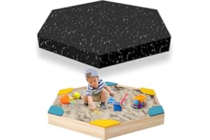 NAROSEBE Copertura Per Sabbiera Esagonale 140x110x20cm Copertura Per Piscina Protezione Per Sabbiera Protezione Per Sabbiera In Tessuto Oxford Telo Copri Sabbiera Con Coulisse Copertura Impermeabile