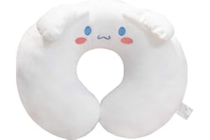 Roffatide Anime poduszka w kształcie litery U z nadrukiem PlushTravel poduszka do spania Boże Narodzenie i prezent urodzinowy biała