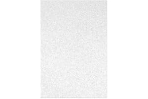Sixstore 10 Blatt Glitzer-Kartonpapier, A4, Premium-Kartonpapier für Scrapbooking, DIY-Projekte, Party-Dekoration, Box-Verpackung, 250 g/m², weiß