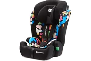 KK KINDERKRAFT Kinderkraft COMFORT UP i-Size 76 et 150 cm, Siège auto bébé Groupe 1/2/3 de 9 à 36 kg, 15 mois à 12 ans, Têtière ajustable, 11 niveaux de réglage, Harnais de sécurité, Housse amovible, Happy Shapes