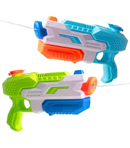 Lot De 2 Pistolets à Eau Bidirectionnels – Prank Gun Double Face – Bleu Et Rose – Jeu De Piscine Été
