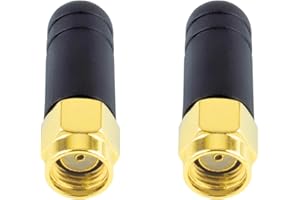 Boobrie 2x2 4GHz Antenna WIFI RP SMA Maschio Piccola e Potente Modulo Wireless con Dispositivo di Raffreddamento in Gomma Adattatore per Amplificatore Omnidirezionale 3cm per Ottimo Ricevitore di Rete