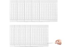 Moosono 1000 Stück Doppelseitige Klebepunkte, 6mm Foto Klebepads, Rund Transparente Aufkleber Keine Spuren Selbstklebende Klebepunkte für Poster, Ballon, Papier, Bürobedarf, DIY Basteln(10 Blatt)