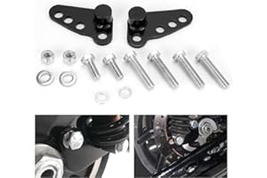 TOPMOUNT DeYeShiKi Kit d'abaissement arrière réglable de 2,5 à 7,6 cm compatible avec Harley Electra Glide Road King Touring Moto Sportster 2002-2016
