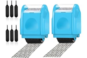 BAAQII 2 Pcs Identity Theft Protection Stamp Roller With 6 Ink Refills - Information Blocker and Data Defender Set for Privacy, ID Account Address Security