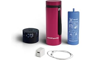 4ALLFAMILY Explorer 72 Hours 7 Pen Medical Insulin Cooler Travel Case USB Charger + Biogel Ideal Diabetic Medicine Portable Insulina Carrying Bag TSA Approved Medication Bottle, magenta, Travel