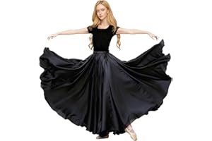 Baisdan - Gonna in Raso per Danza del Ventre, Costume da Festival, Gonna Lunga e Ampia