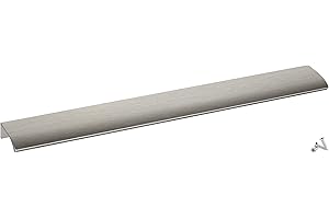 SOTECH 5 Stück Möbelgriffe Blankett Alex Edelstahloptik gebürstet 350 mm Griffleisten zur Montage an der Frontinnenseite inkl. Befestigungsschrauben