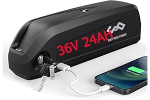 HXRFOAK (UK Warehouse) Ebike battery 36V 24AH Long Range Lithium electric bike battery for Max 36V 700W 500W 250W Motor, Ebikeconversion kit (LG-cell)