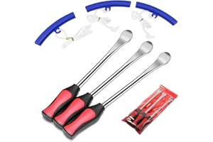 Mookis Reifen Montiereisen Tire Spoons Lever Iron Tool Kits 3pcs Reifenheber montierhebel Werkzeug 3pcs Rad Felge Protektoren Tool Kit für Motorrad Fahrrad Reifen