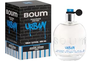 JEANNE ARTHES Profumo da uomo Boum Urban – Eau de Toilette – Flacone spray da 100 ml – Prodotto in Grasse