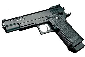 ‎KOSXBO KOSxBO® Set: Erbsenpistole Kinder Fasching Pistole Elite Edition mit Munition zum Verkleiden als Polizist, Agent, Spion oder Mafia Kostüm