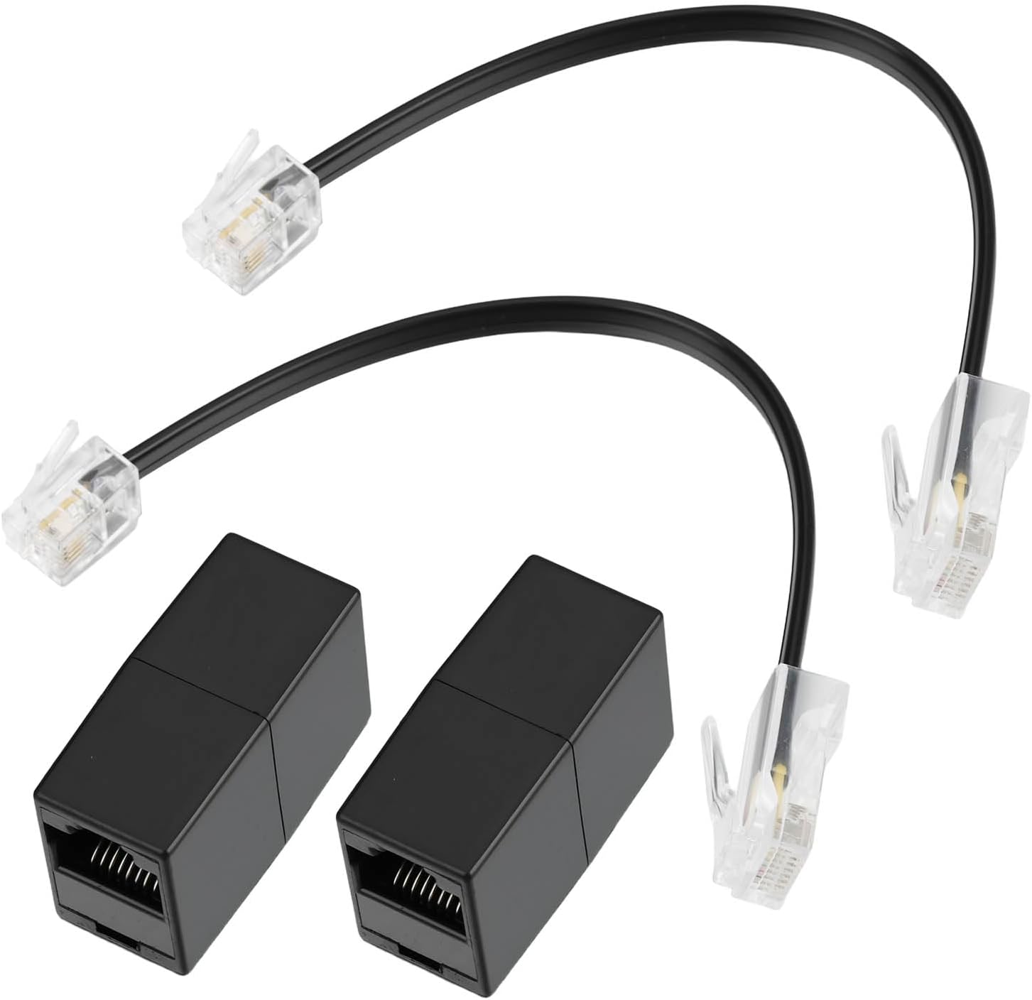 AS Axis Spindleon Cable Adaptador Conversor RJ45 (8P8C) Hembra A RJ11 (6P4C) Macho para Conectar Teléfonos Analógicos Mediante Cable Ethernet.