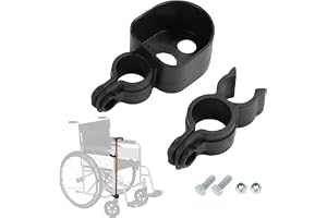 Rullstol, pinnhållare, 2 stycken pinnhållare för rullator, universell käpphållare för promenadkäppar och kryckor, hållare för promenadkäppar, svart, plast