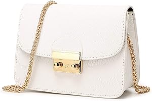 VINBAGGE Petit Sac Bandoulière Femme Sac à Main Femme Chaîne en Cuir PU Besace Sac Porté épaule Clutch Sac de Messager pour fête Ville Voyage Shopping
