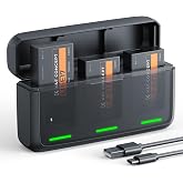 K&amp;F Concept Kit of 3 LP-E17 Batteries and 20W 1050mAh Quick Charger for | Compatible with Canon EOS R50 R100 RP R10 R8, Power