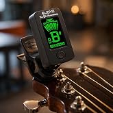 JOYO Dijital Klips Akort Cihazı, Kromatik Tuner, Gitar, Ukulele, Keman ve Saz Bağlama i&ccedil;in, Y&uuml;ksek Kalite
