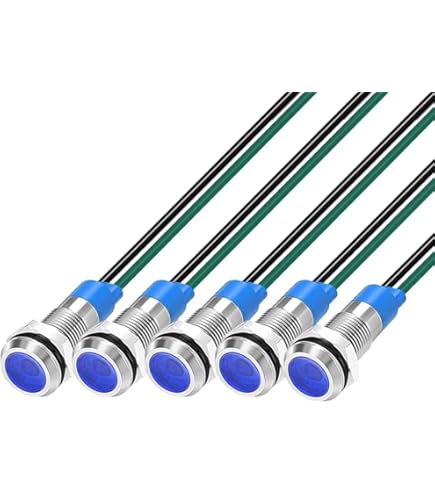 5 Spie LED 10mm - 3-9V DC, Colorate Con Filo, Per Pannelli E Indicator - Foto 9