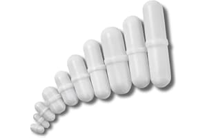 Yizerel 10pcs PTFE Magnetic Stirrer Mixer Stir Bar Spinbar White Color