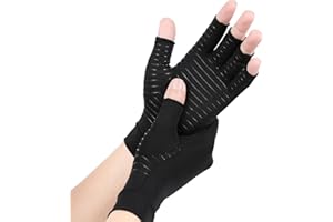 AovYoo Copper Arthritis Compression Gloves Raynauds Gloves Rheumatoid Osteoarthritis Wrist Supports -Hand Pain Relief (M)