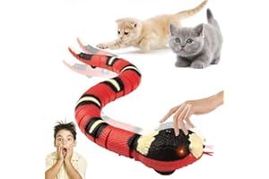 EBKCQ Schlange Spielzeug, Katzenspielzeug Schlange, Katzenspielzeug Interaktiv Schlange, Smart Sensing Schlangen Spielzeug mit USB-Kabel, Intelligente Schlangenspielzeug für Streich Katze Haustier