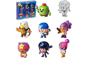 P.M.I. Brawl Stars Sammelfiguren | 8 Brawl Stars Miniaturfiguren auf 24 Sammlerstücken in 1 Packung | 1 Seltene Mystery Figur | Offiziell lizenziert - Figuren, Partybedarf, Geschenk für Fans