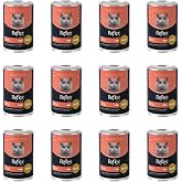 Reflex Plus Pate İ&ccedil;inde Et Par&ccedil;acıklı Somonlu Yetişkin Kedi Konservesi 395 Gr (12 Adet)