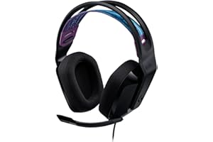Logitech G335 Wired Gaming Headset, with Microphone, 3.5mm Audio Jack, Comfortable Memory Foam Earpads, Lightweight, Compatible with PC, PlayStation, Xbox, Nintendo Switch - Black