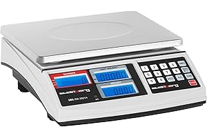 ‎STEINBERG SYSTEMS Steinberg Systems Zählwaage 30 kg / 1 g 21 x 27 cm 3 LCD Inventurwaage Inventur-Waage Stückzählwaage Referenzwaage