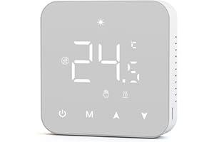 BEOK CONTROLS Termostato a batteria 2 fili per caldaie a gas，cronotermostato manuale ambiente a parete