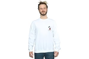 ABSOLUTE CULT Disney Men's Mickey Mouse Kickin Retro Chest Sweatshirt