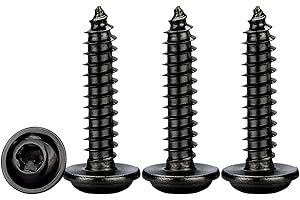 Drenky Viti Autofilettanti per Legno M5x16mm,50 Pezzi Viti Acciaio Inox A2 V2A Nero Viti Autoperforanti Torx con Rondella Elevata Durezza,Filettatura Completa Metrica