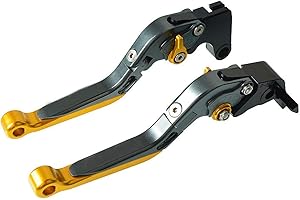 ZHUOWU CNC Kupplung- & Bremshebelsets Klappbar Ausziehbar Für YZF R1 2004-2014 YZF R6 2005-2016 Gold