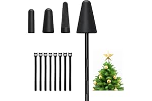 Starbover Weihnachtsbaumspitze Ständer, Christbaumspitze Halter für Halloween Weihnachten Ornaments Dekorationen Tannenbaum Spitze Stern, Schwarz