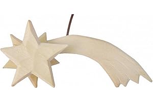 ‎MAMEMI MaMeMi LEUCHTSTERN für Weihnachtskrippe/Krippen - Krippenzubehör aus Holz [HANDGEFERTIGT] elektrifiziert Größe: 12 cm