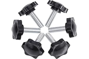 INCREWAY 6 Pcs Thumb Screw, M8x25mm Star Head Threaded Knurled Thumbscrew Grip Knobs Clamping Screw for Machinery Latche