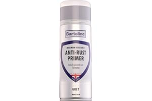Bartoline Anti-Rust Grey Primer Spray 400ml Matt Finish – Corrosion-Resistant Metal Primer for Cars, Gates, Machinery and DIY Projects