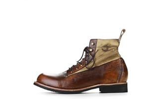SENELK Herren Stiefel Chukka Stiefel Wingtip Business Stiefeletten Schnür Motorrad Freizeitstiefel für Worker Biker