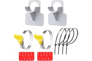 DSITNDAM 2 Pcs Swimming Pool Pipe Holders,Water Pipe Bracket,Anti Puncture, Anti Tear,Anti Strain,with Tape and Cable Tie Stainless Steel for Preventing Pipes Sagging Water Hose Support Brackets