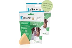 Vetoquinol Zylkene Chews 225 mg | Confezione doppia | 2 x 14 Chews | Mangime complementare per cani e gatti | Più benessere in situazioni sconosciute