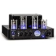 Auna Amp VT Tube Amplifier HiFi Amplifier 2x35W RMS, Stereo Amplifier BT Opt./Coax./AUX-In, Amplifier, black