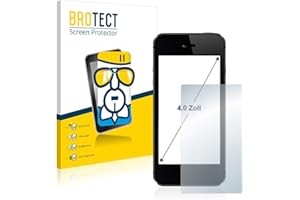 BROTECT 4" Schutzglas für Standardgrößen mit 4,0 Zoll (10.2 cm) [89 x 50.2 mm, 16:9] Schutzfolie Panzer Folie Glas Displayschutz Made in Germany [ 9H, Anti-Fingerprint]