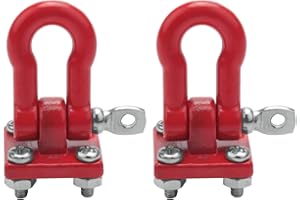 Kopinma MetallkletteranhäNger Abschlepphaken Schnalle, Winde SchäKel ZubehöR für RC Crawler Truck im MaßStab 1:10 D90 SCX10 Kletterauto, Rot
